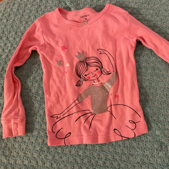 Carter's Other - SALE 3/12 Carters pink/peach ballerina long sleeve